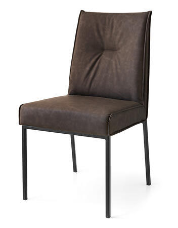 Romy Fabric/Metal Customizable Dining Chair
