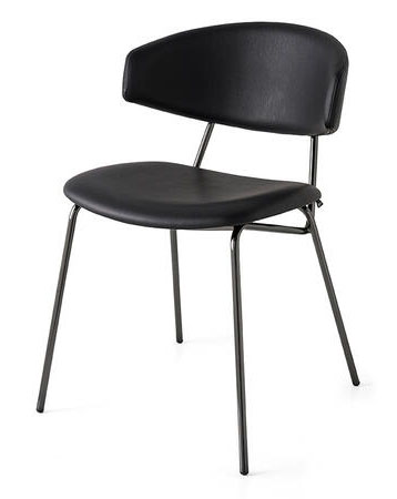 Sophia Fabric/Metal Customizable Dining Chair