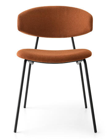 Sophia Fabric/Metal Customizable Dining Chair