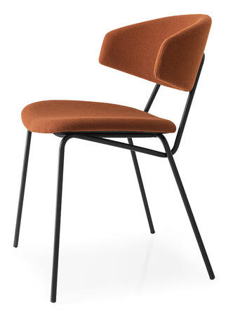 Sophia Fabric/Metal Customizable Dining Chair