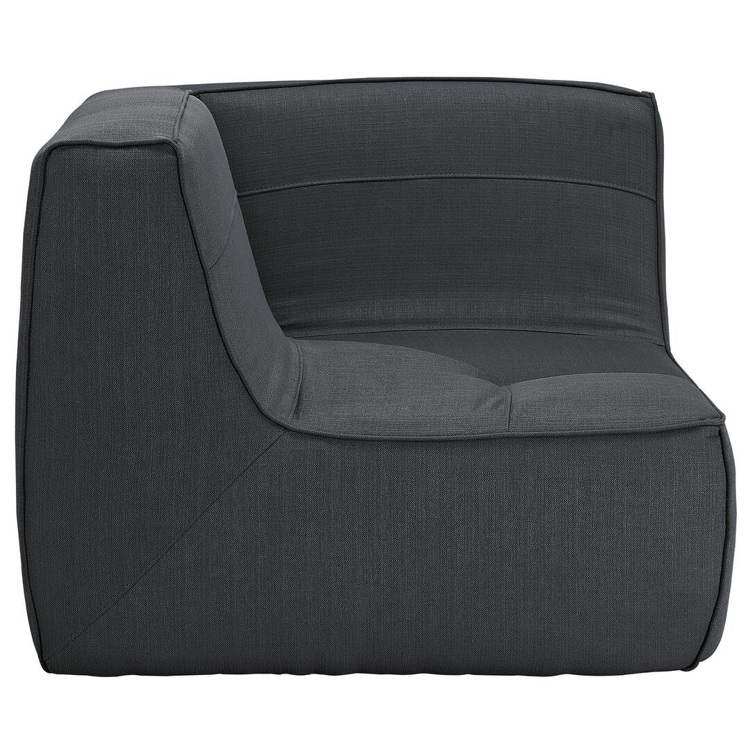 Align Tufted Fabric Corner Chair, Charcoal by Modway Furniture