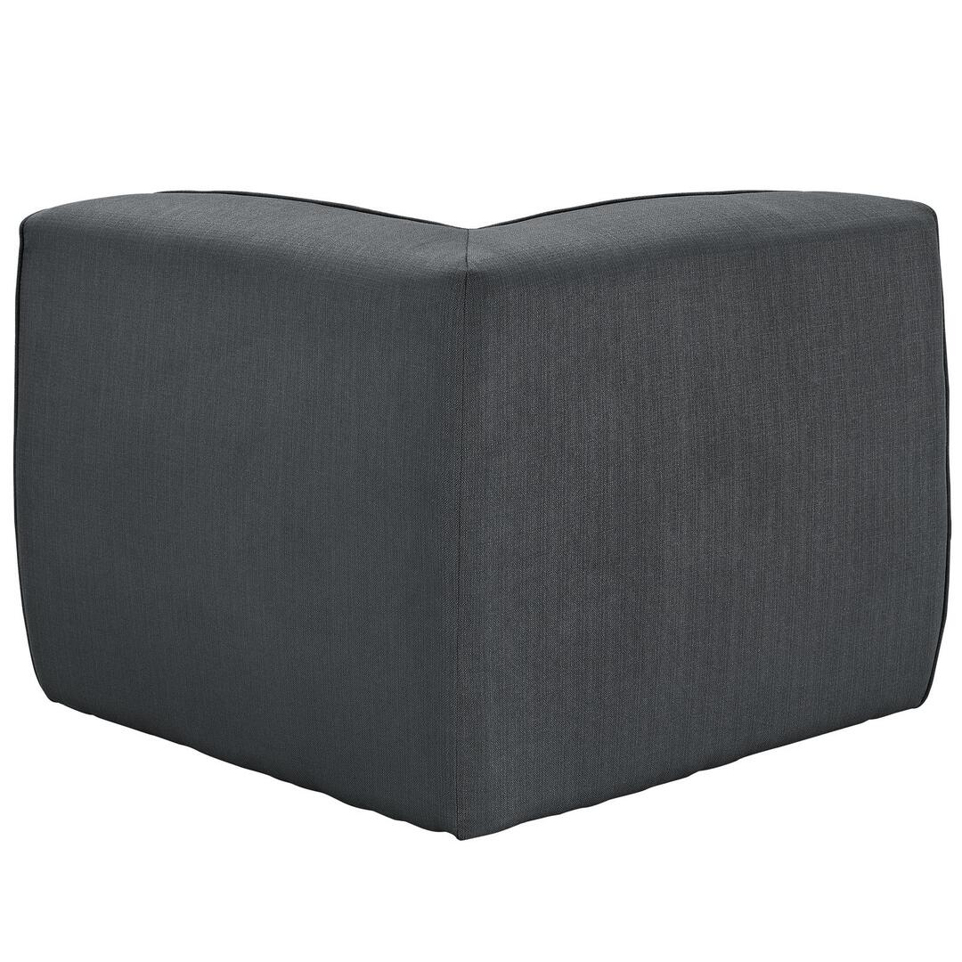 Align Tufted Fabric Corner Chair, Charcoal by Modway Furniture