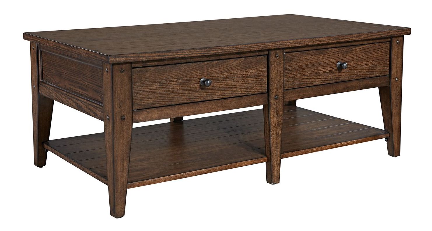 Lake House Coffee Table Set | Wood Storage Cocktail Tables