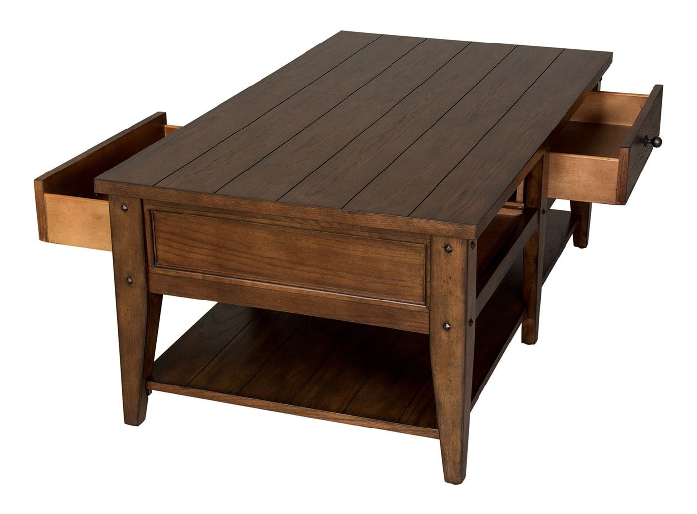 Lake House Coffee Table Set | Wood Storage Cocktail Tables