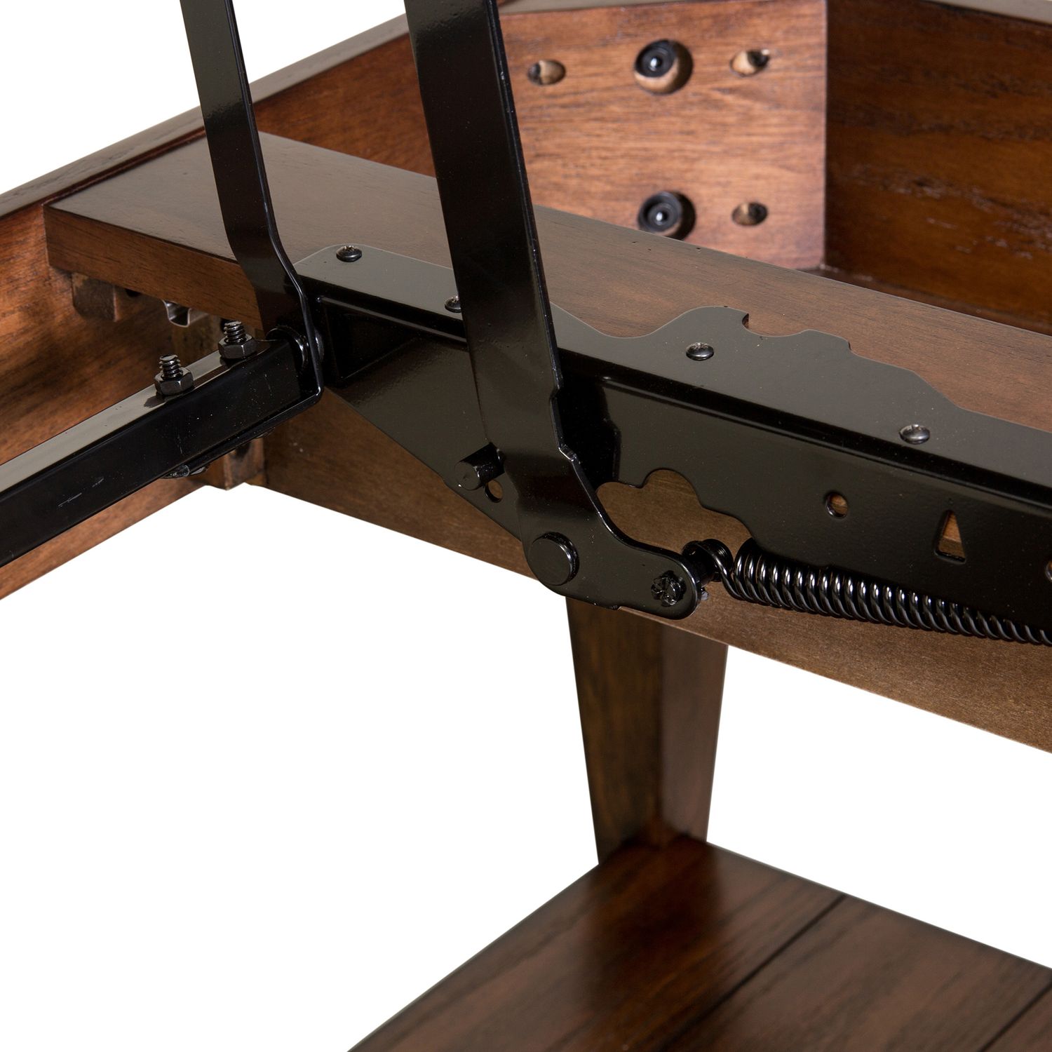 Lake House Rectangular Wood Lift Top Cocktail Table w/Casters