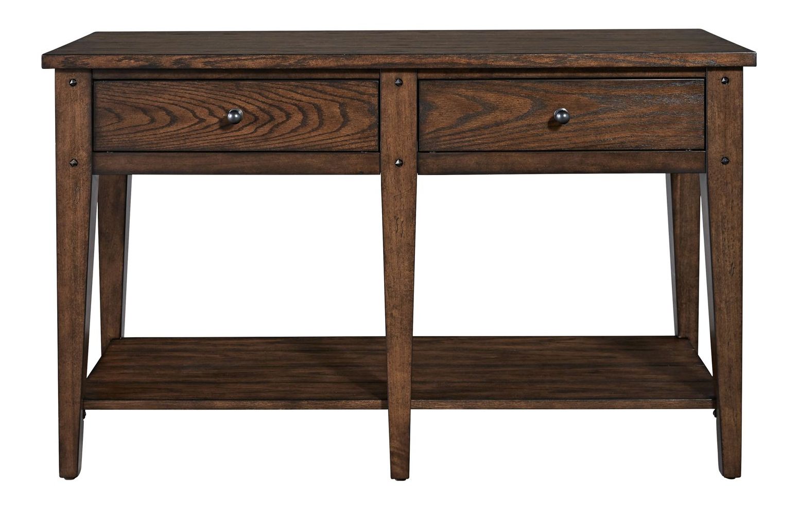 Lake House Rectangular Wood Sofa Table w/2 Drawers