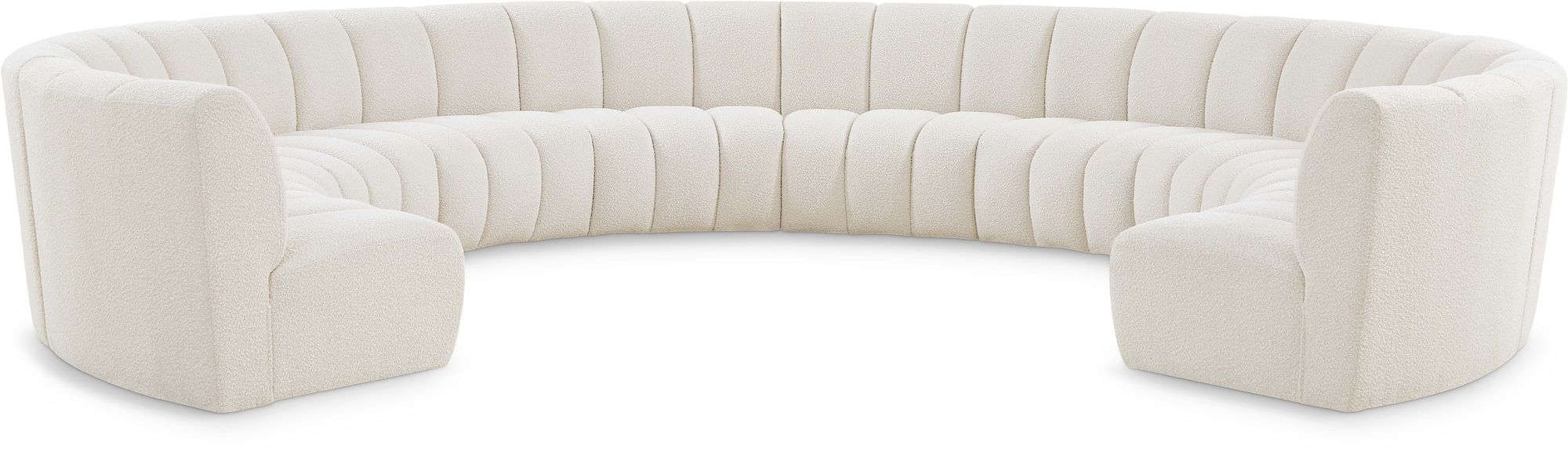 Infinity 183" 10-Piece Boucle Fabric Sectional Sofa