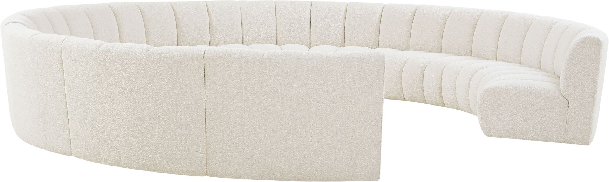 Infinity 183" 11-Piece Boucle Fabric Sectional