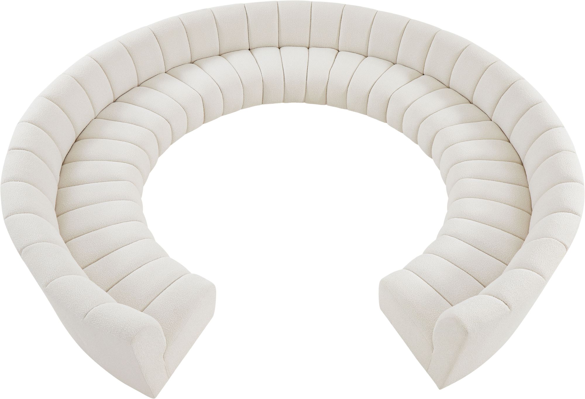 Infinity 183" 11-Piece Boucle Fabric Sectional