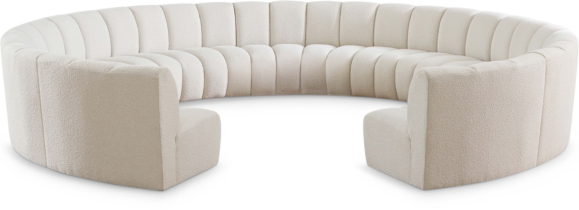 Infinity 183" 11-Piece Boucle Fabric Sectional Sofa