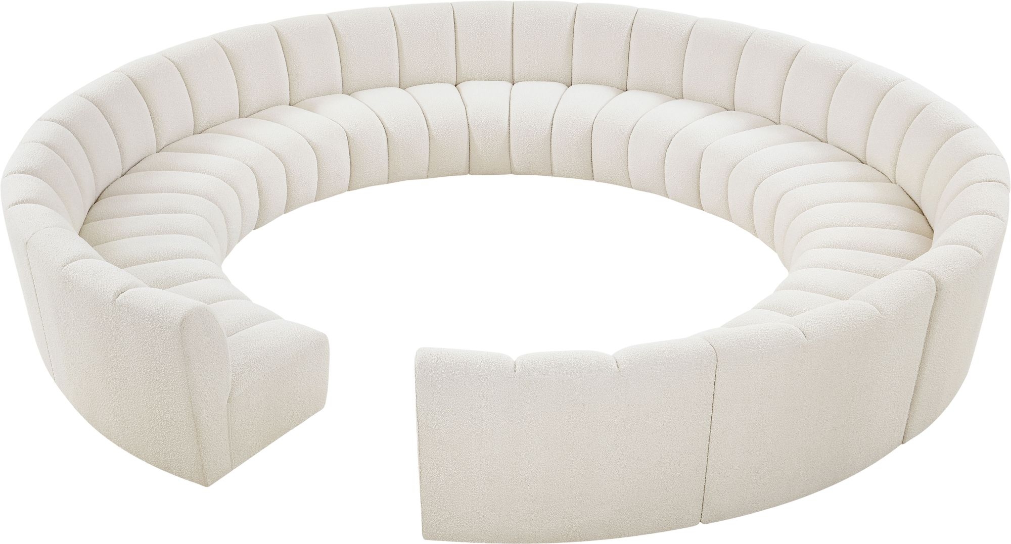 Infinity 183" 12-Piece Boucle Fabric Sectional Sofa