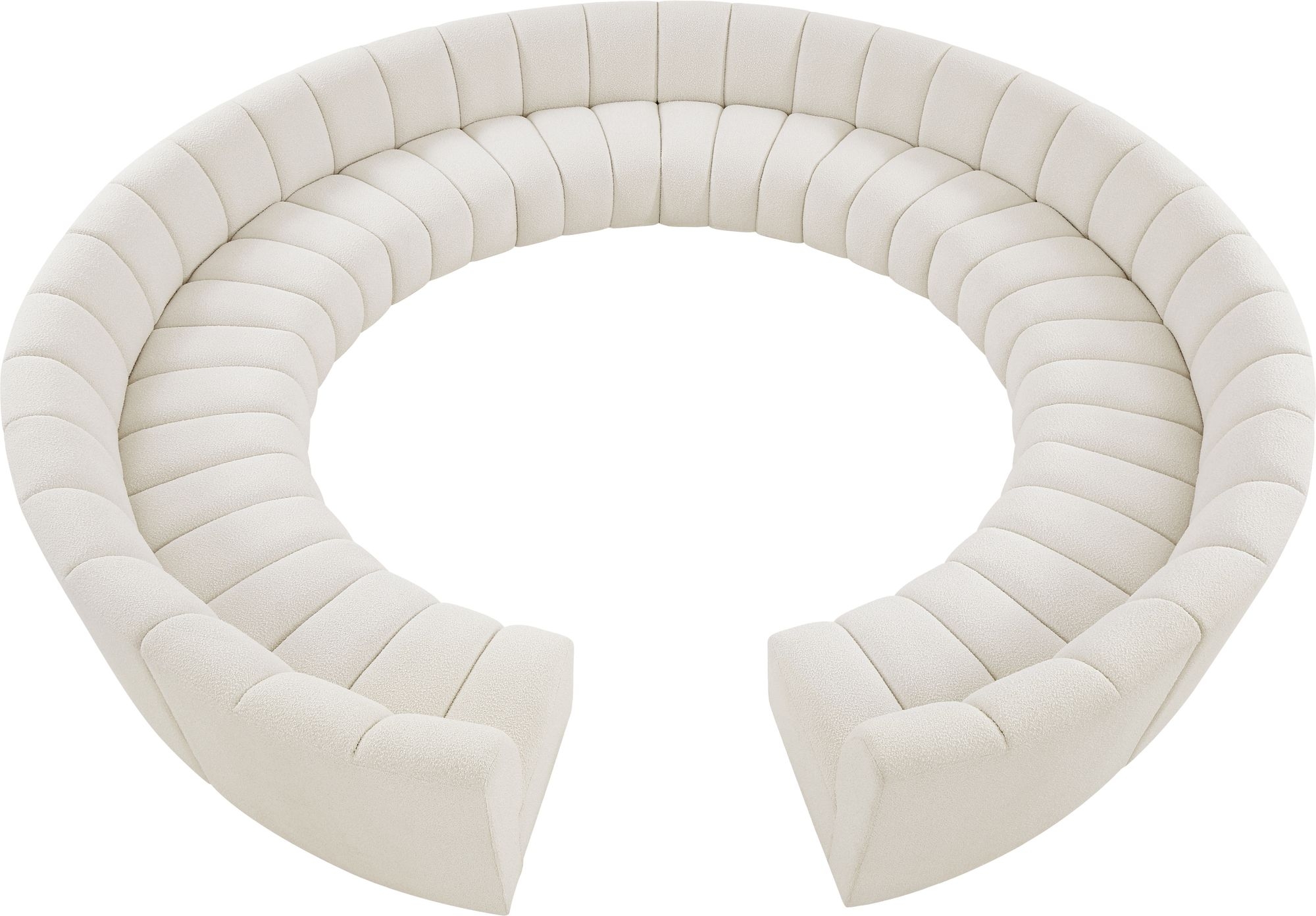 Infinity 183" 12-Piece Boucle Fabric Sectional Sofa