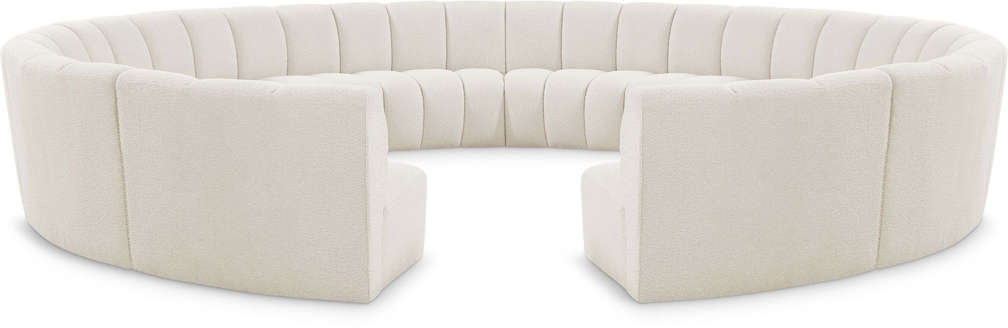 Infinity 183" 12-Piece Boucle Fabric Sectional Sofa