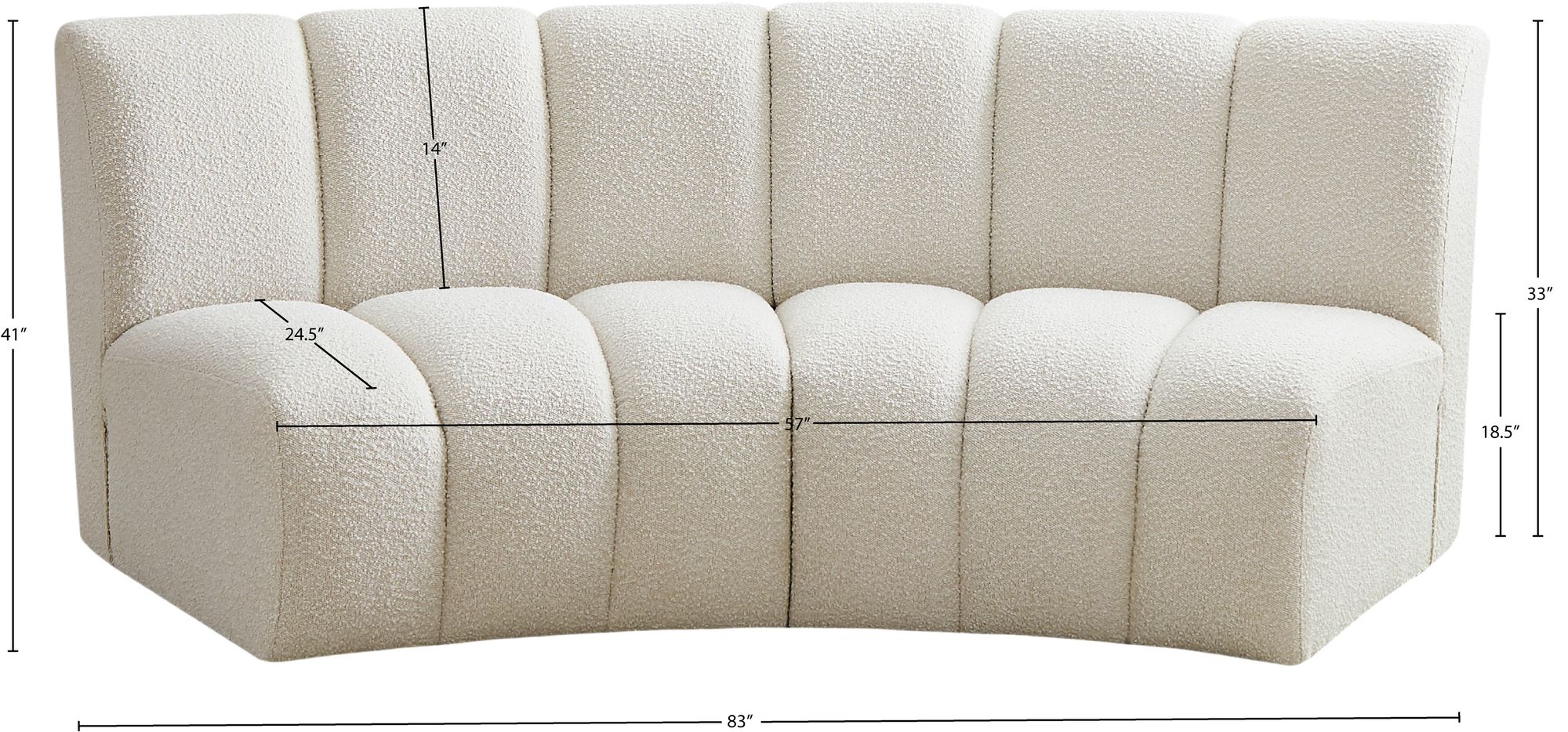 Infinity Boucle Fabric Loveseat