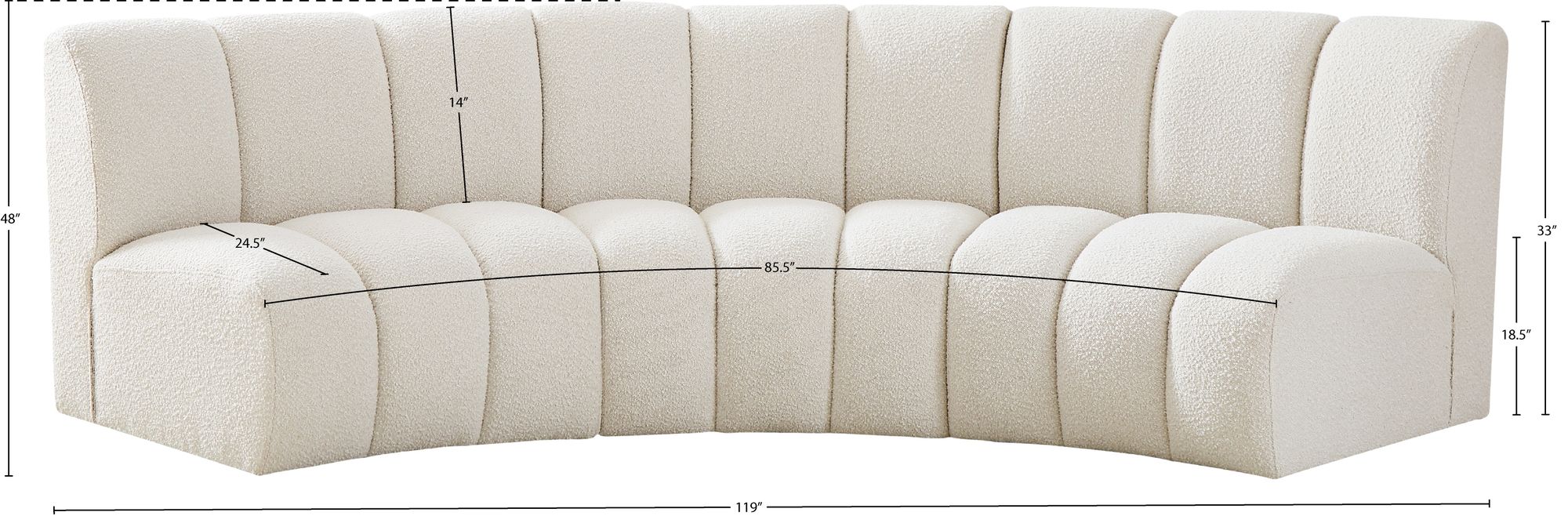 Infinity Boucle Fabric Sofa