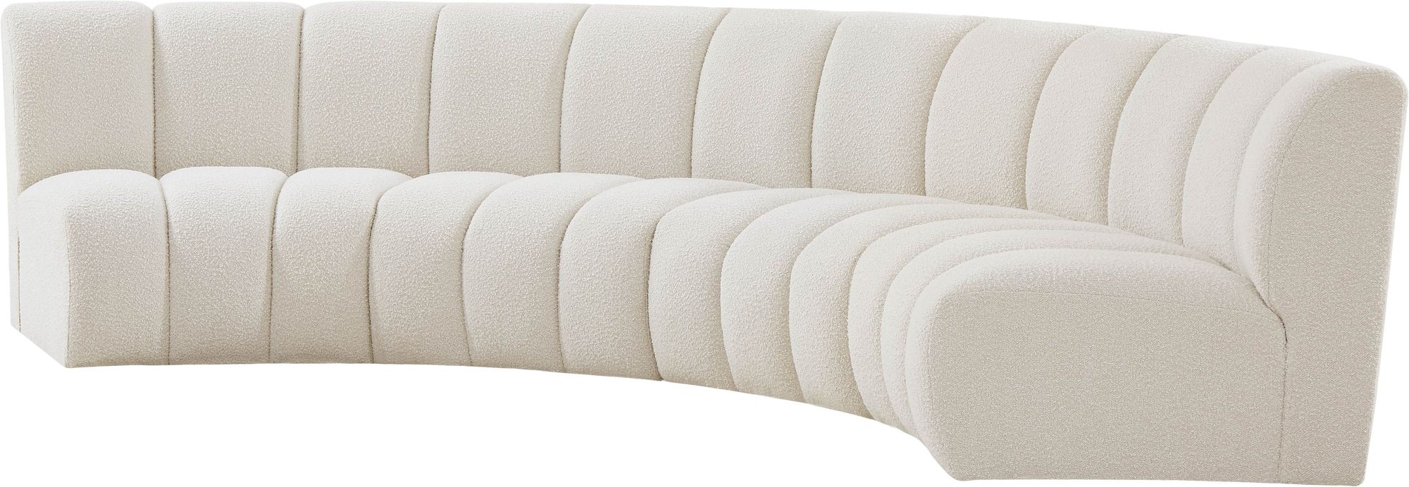 Infinity 148" 4-Piece Boucle Fabric Sectional