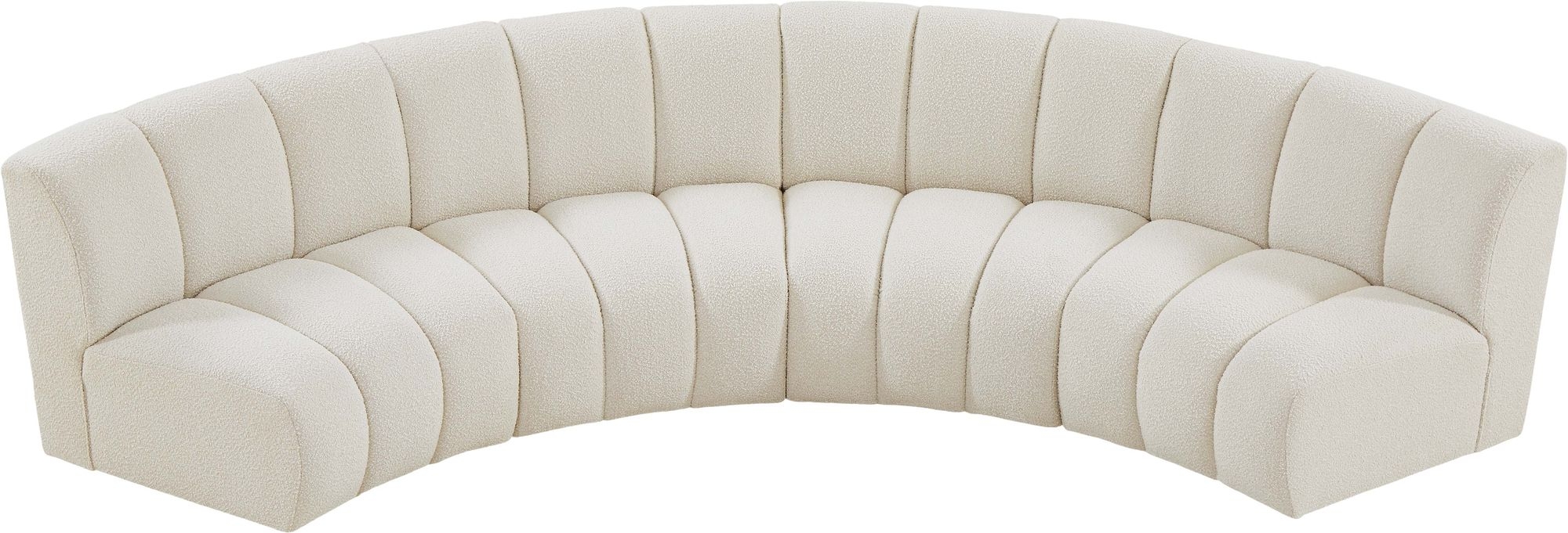 Infinity 148" 4-Piece Velvet Modular Sectional