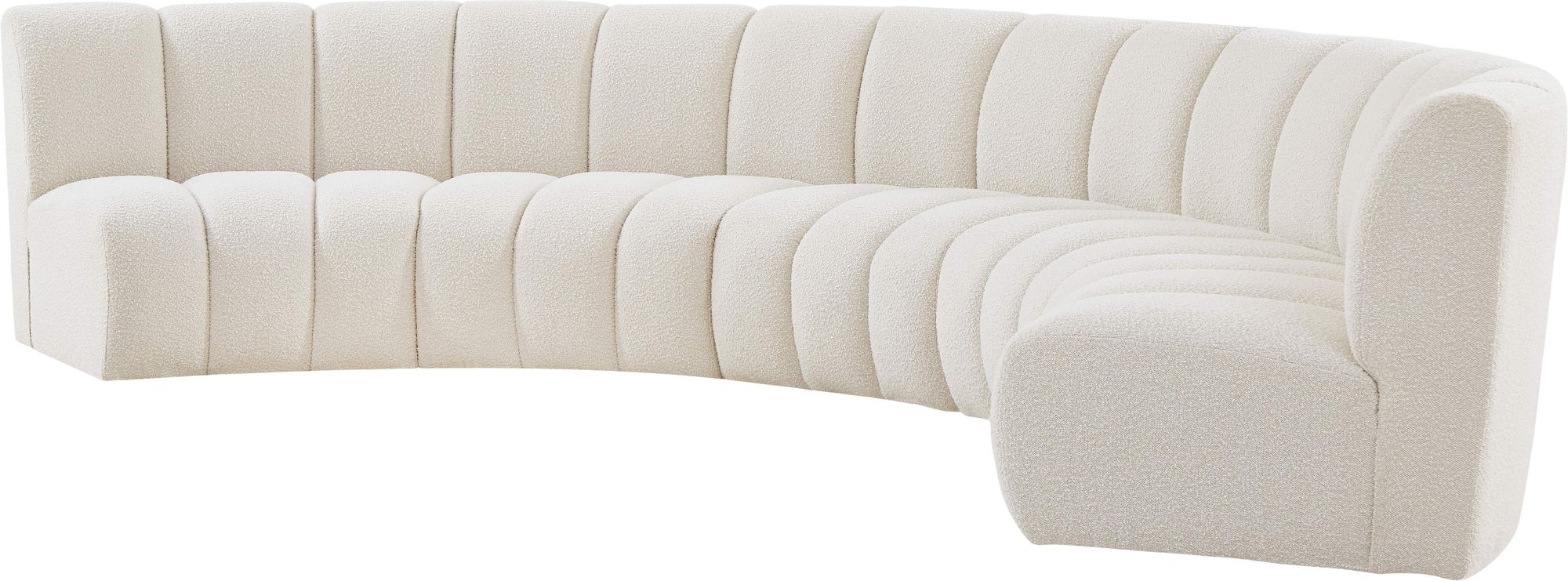 Infinity 167" 5-Piece Boucle Fabric Sectional Sofa
