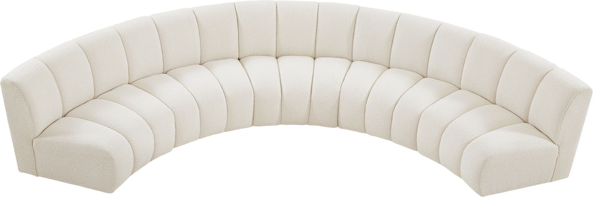 Infinity 167" 5-Piece Boucle Fabric Sectional