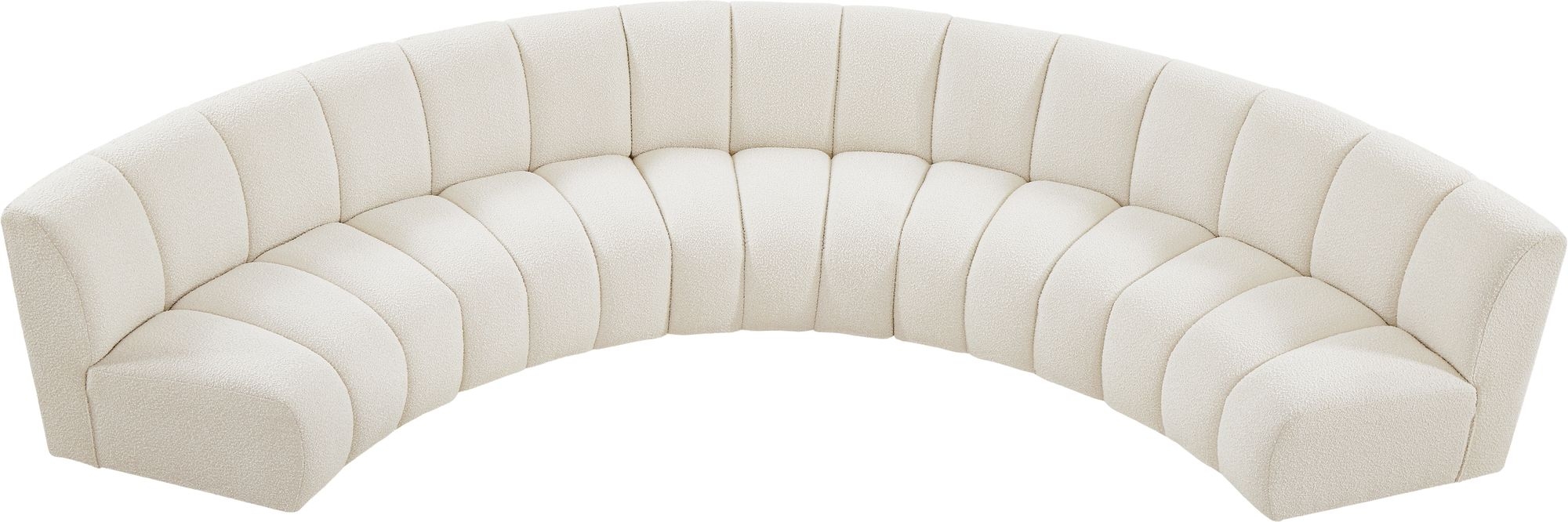 Infinity 167" 5-Piece Boucle Fabric Sectional Sofa