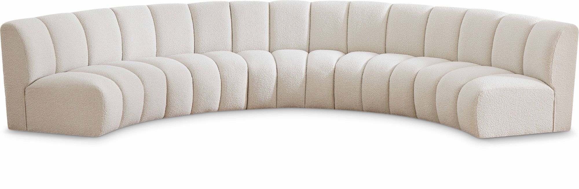 Infinity 167" 5-Piece Boucle Fabric Sectional Sofa