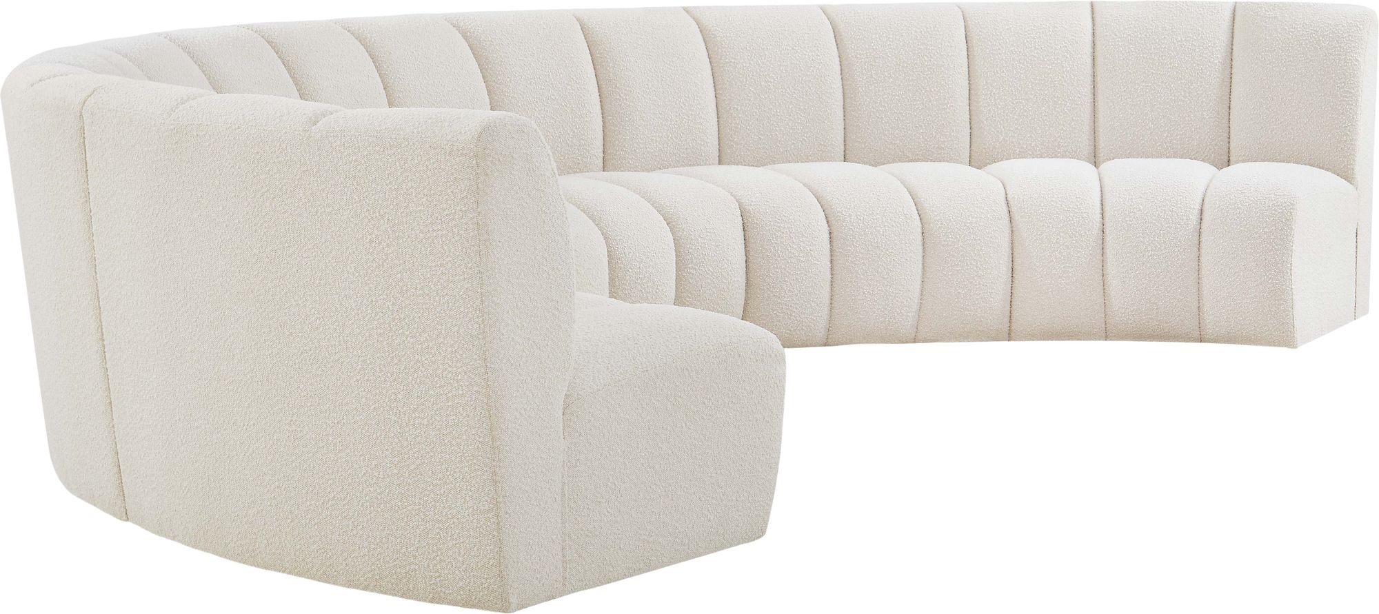 Infinity 174" 6-Piece Boucle Fabric Sectional Sofa