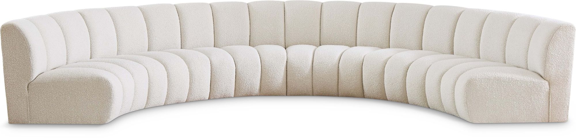Infinity 174" 6-Piece Boucle Fabric Sectional Sofa