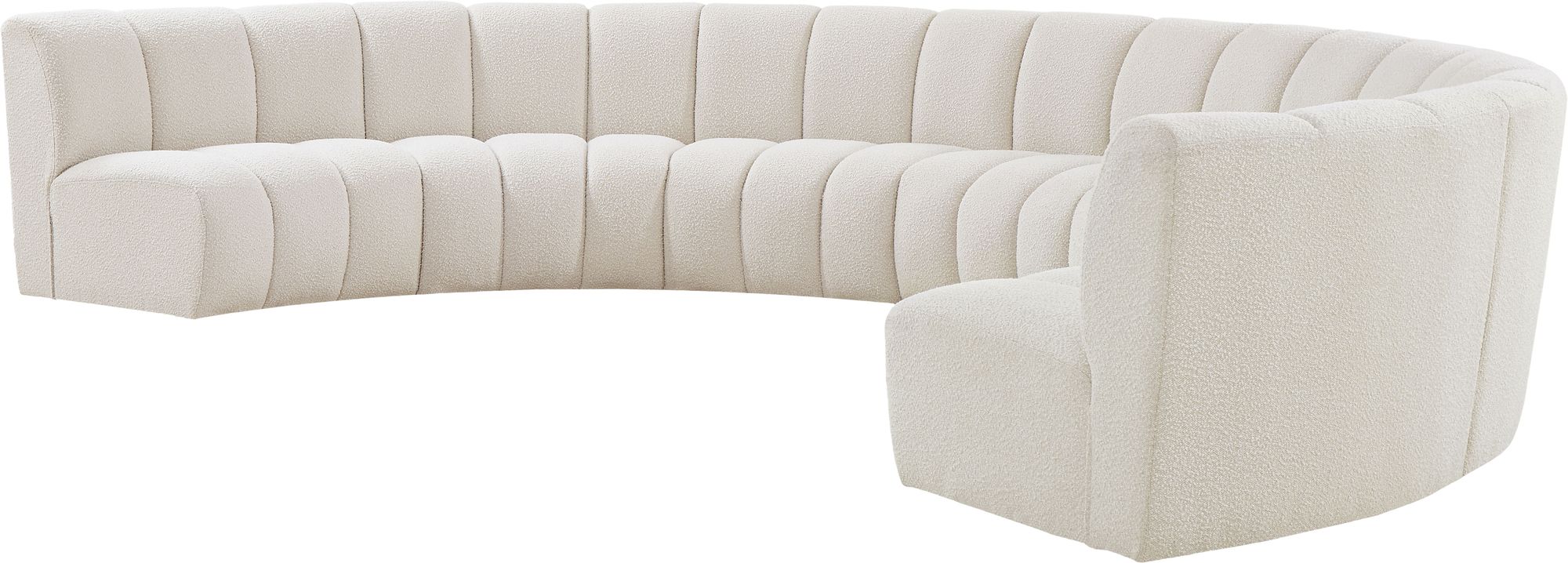 Infinity 183" 7-Piece Boucle Fabric Sectional
