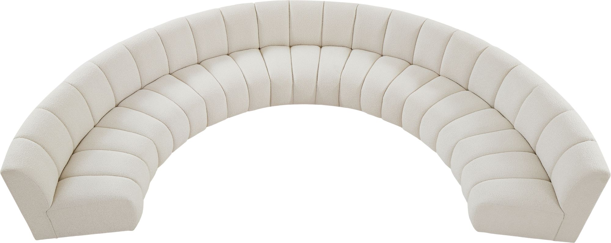 Infinity 183" 7-Piece Boucle Fabric Sectional