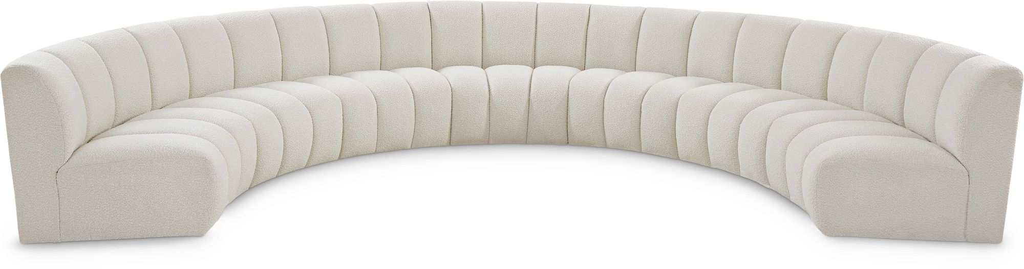 Infinity 183" 7-Piece Boucle Fabric Sectional Sofa