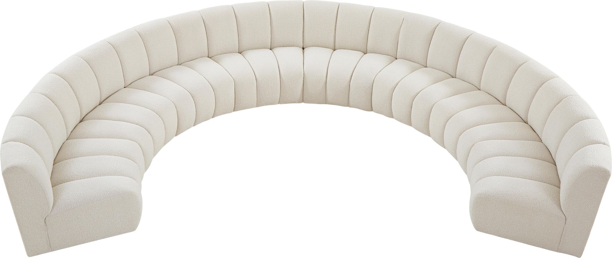 Infinity 183" 8-Piece Boucle Fabric Sectional