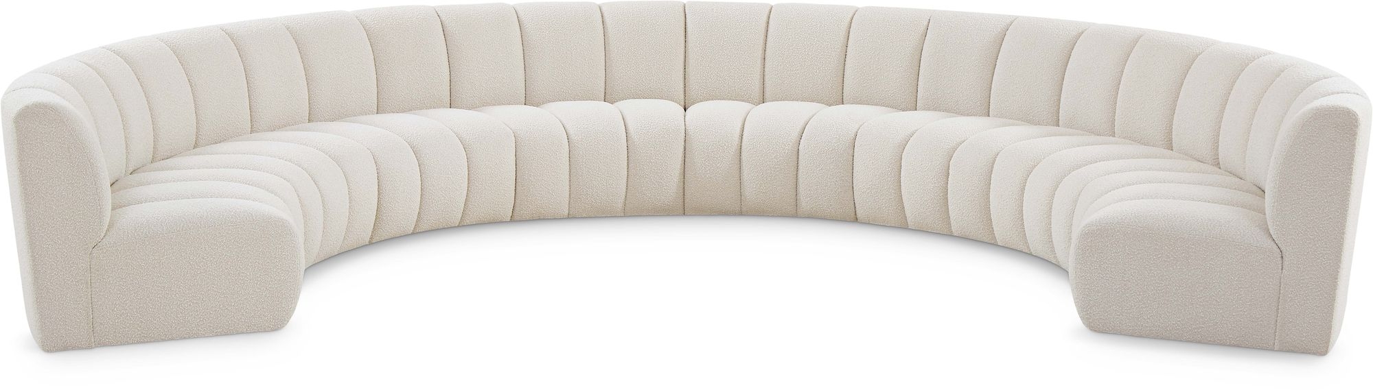 Infinity 183" 8-Piece Boucle Fabric Sectional Sofa