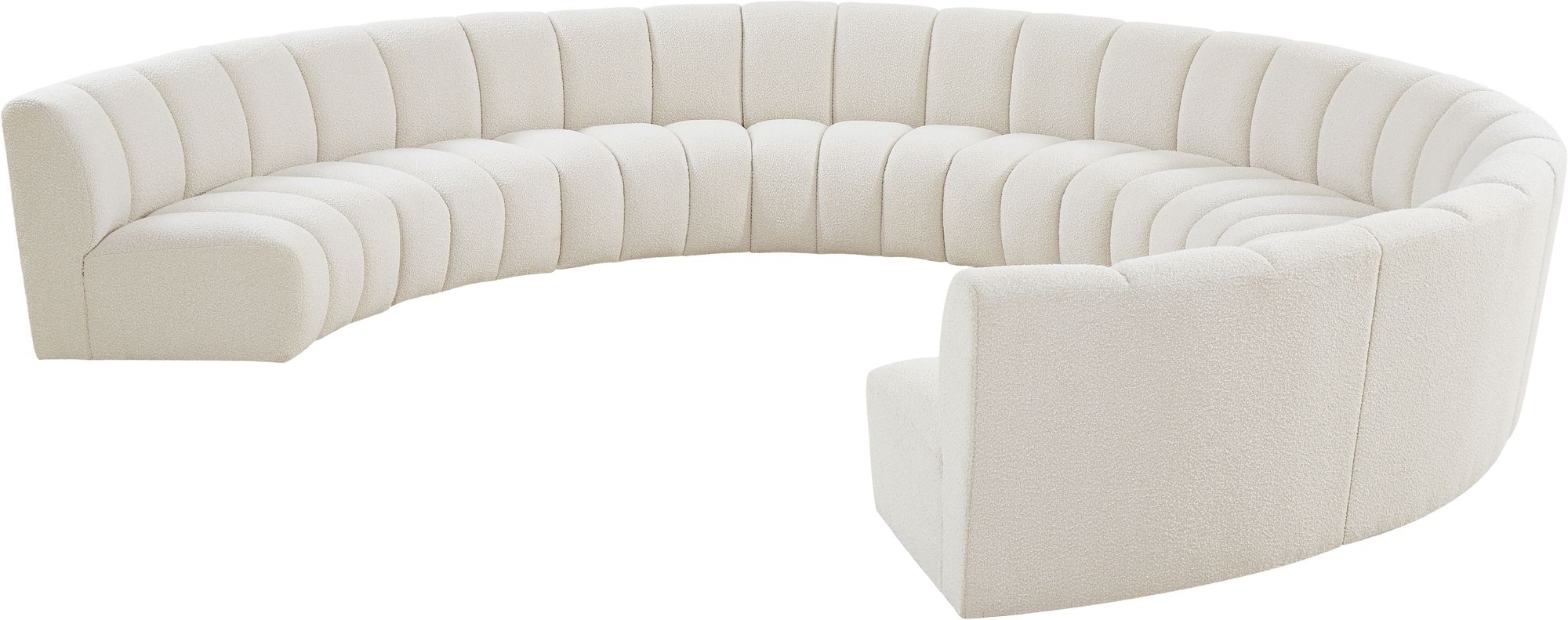 Infinity 183" 9-Piece Boucle Fabric Sectional Sofa