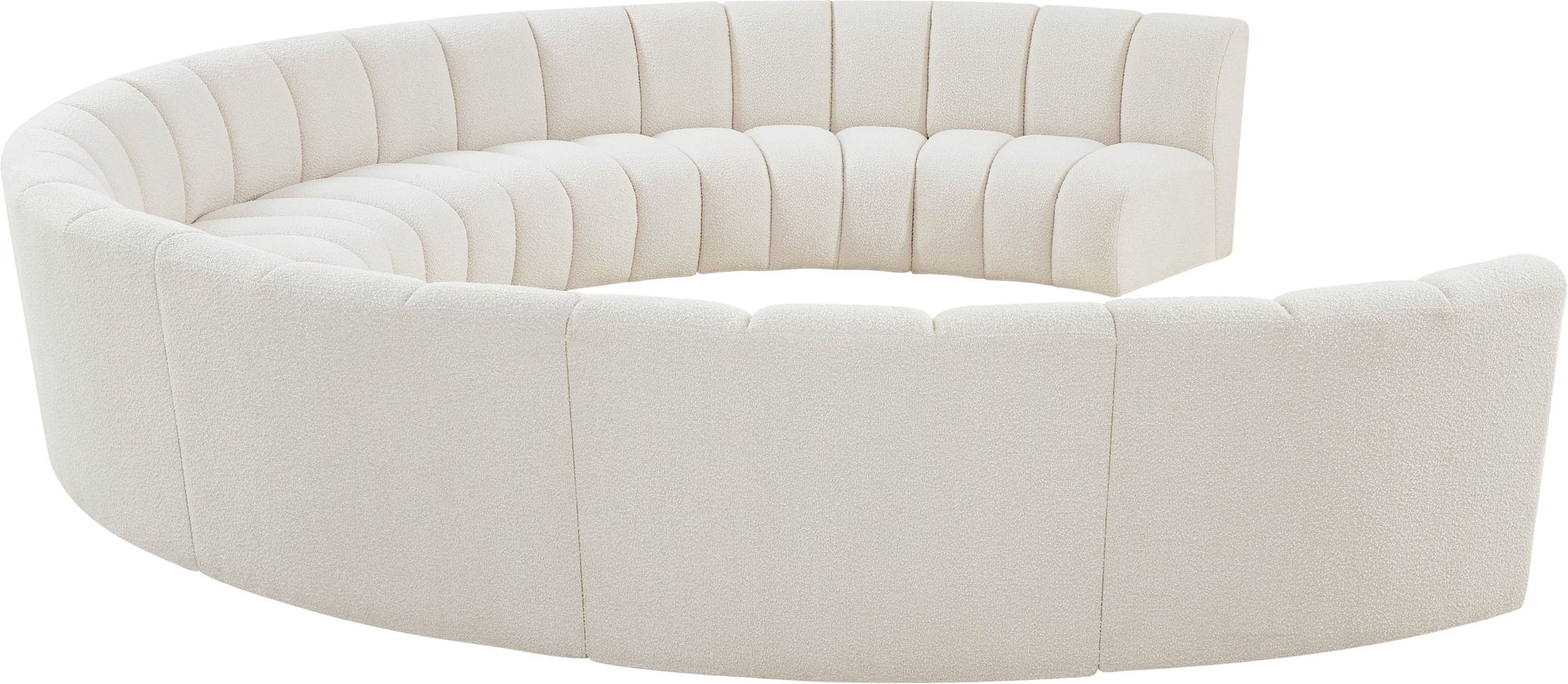 Infinity 183" 9-Piece Boucle Fabric Sectional