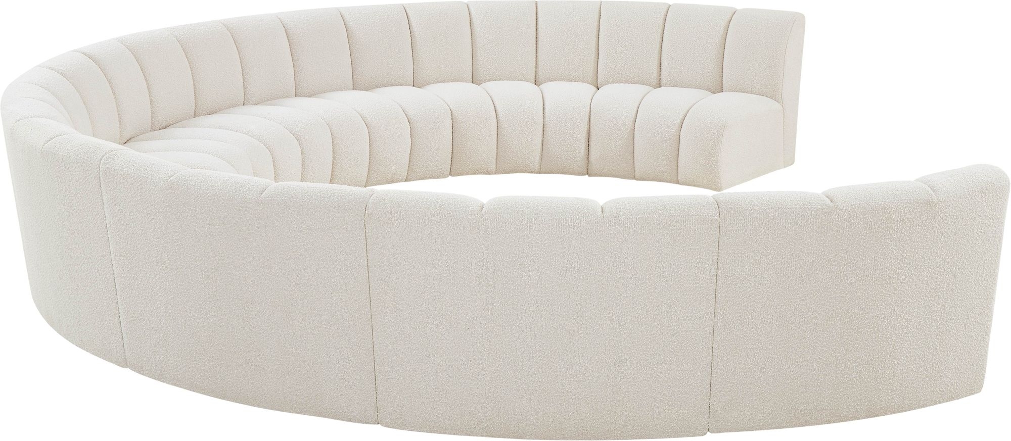Infinity 183" 9-Piece Boucle Fabric Sectional Sofa