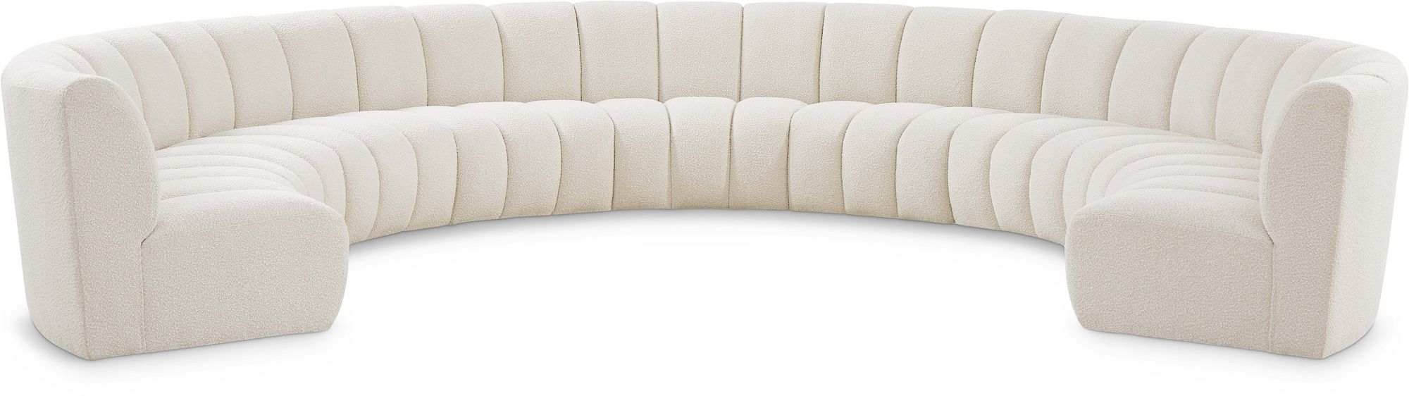 Infinity 183" 9-Piece Boucle Fabric Sectional Sofa