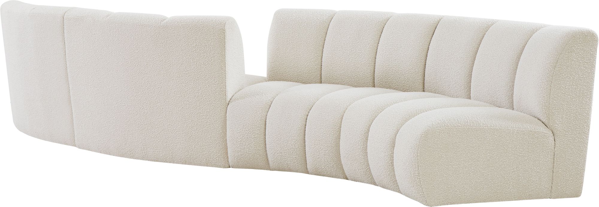 Infinity 154" 4-Piece Boucle Fabric Sectional