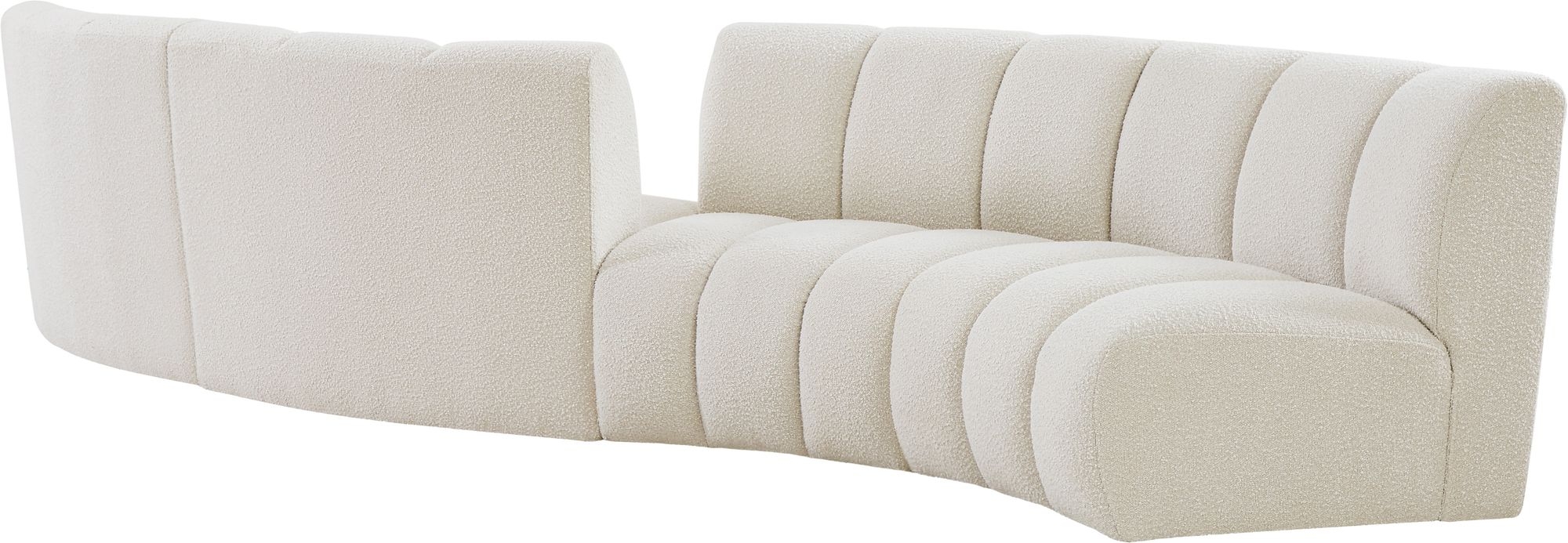 Infinity 154" 4-Piece Boucle Fabric Sectional