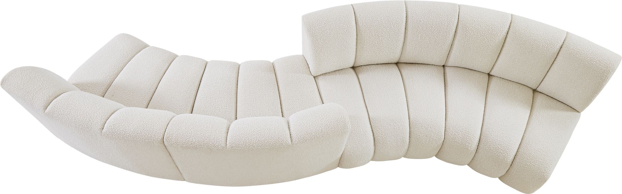 Infinity 154" 4-Piece Boucle Fabric Sectional