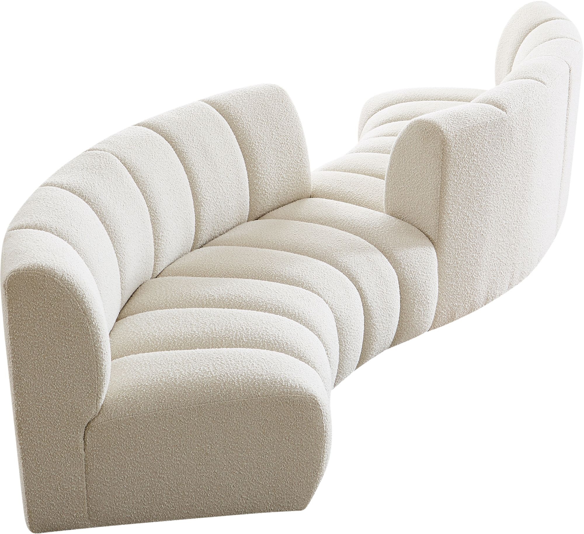 Infinity 154" 4-Piece Boucle Fabric Sectional