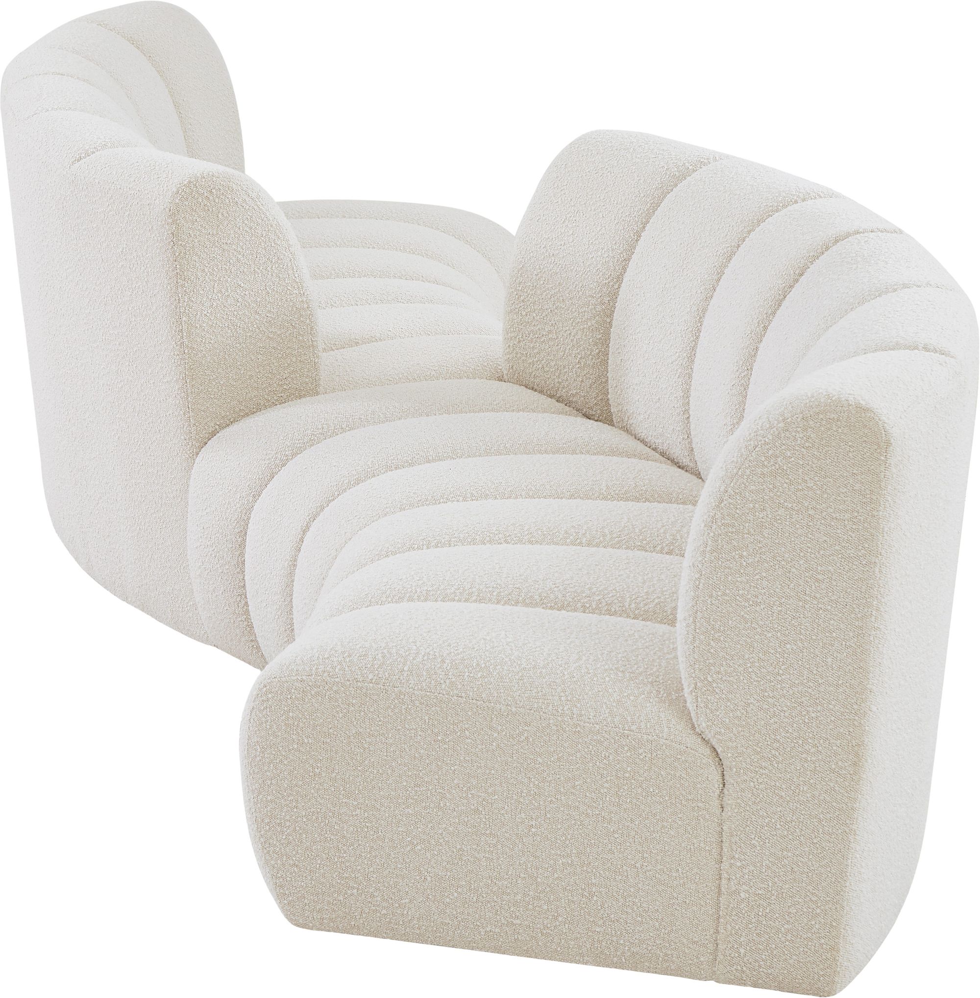Infinity 154" 4-Piece Boucle Fabric Sectional