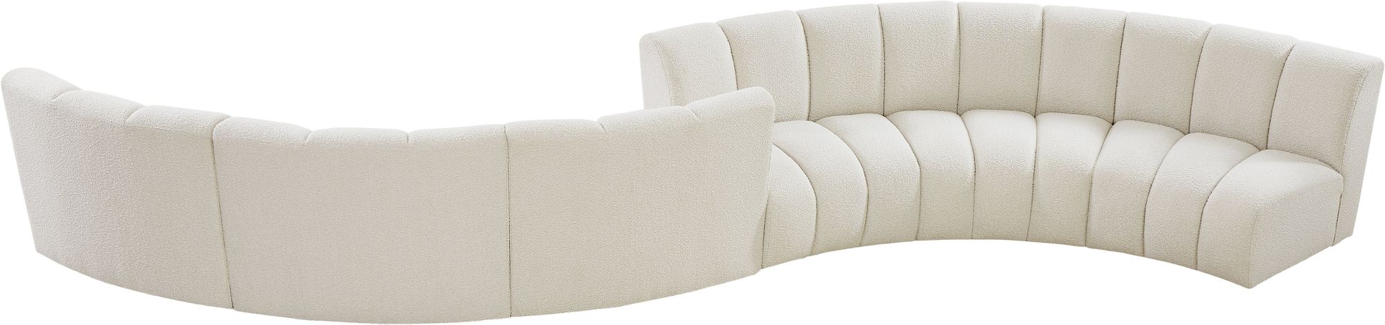 Infinity 217" 6-Piece Boucle Fabric Sectional