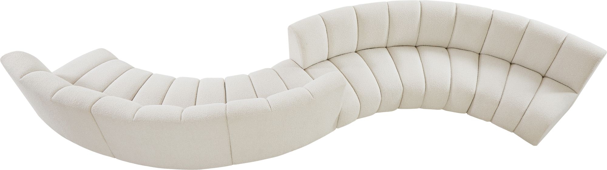Infinity 217" 6-Piece Boucle Fabric Sectional Sofa