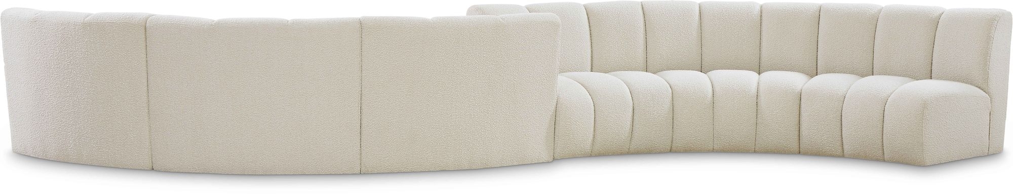 Infinity 217" 6-Piece Boucle Fabric Sectional Sofa
