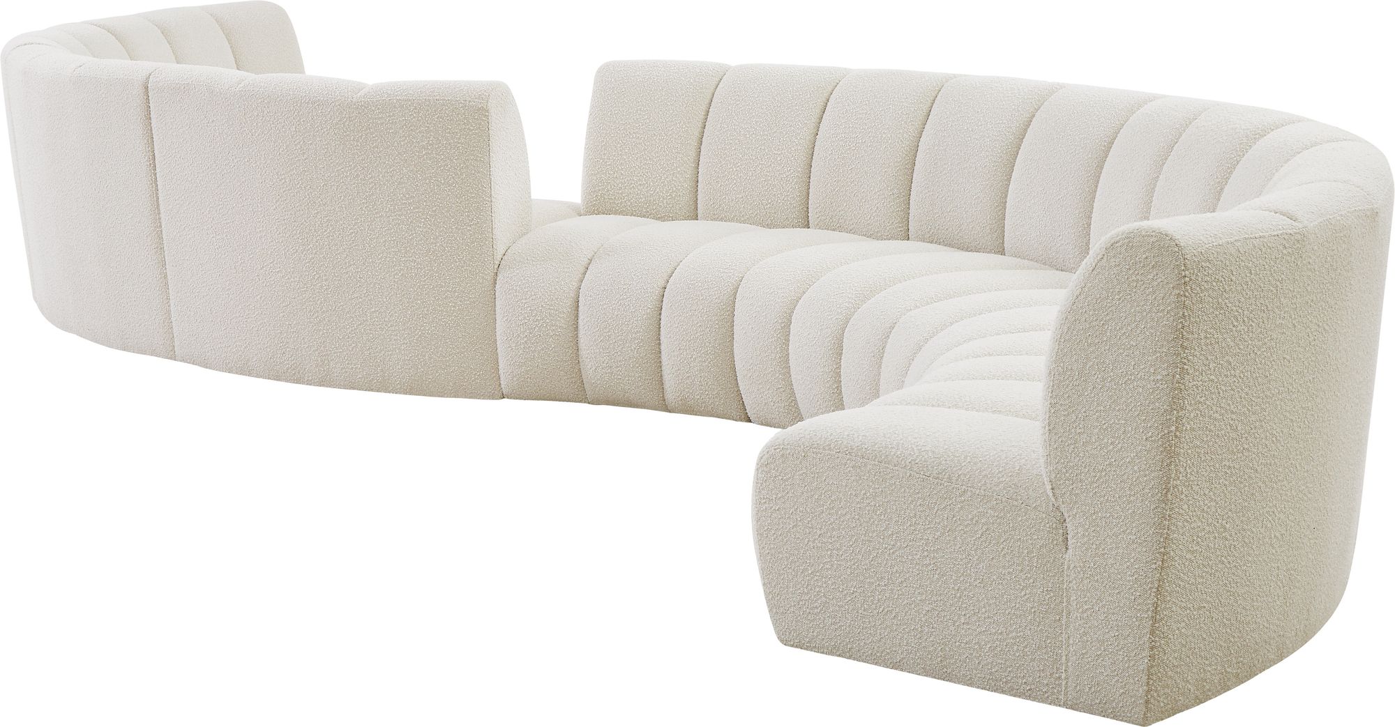 Infinity 268" 8-Piece Boucle Fabric Sectional