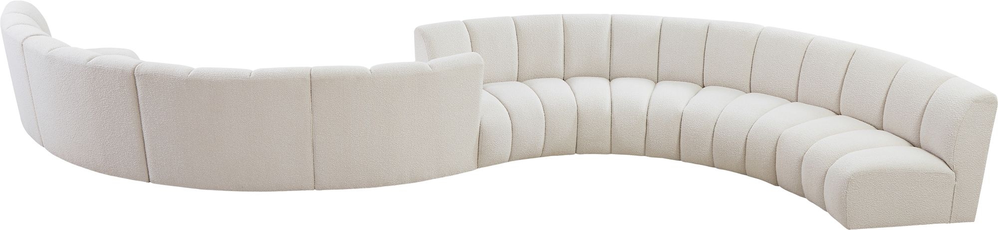 Infinity 268" 8-Piece Boucle Fabric Sectional Sofa