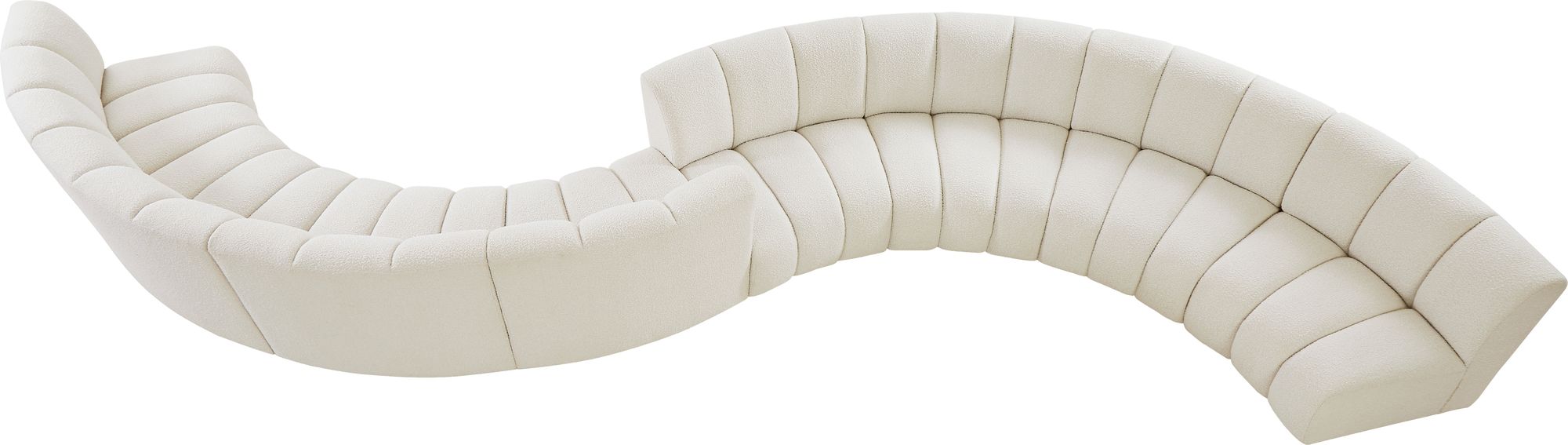 Infinity 268" 8-Piece Boucle Fabric Sectional