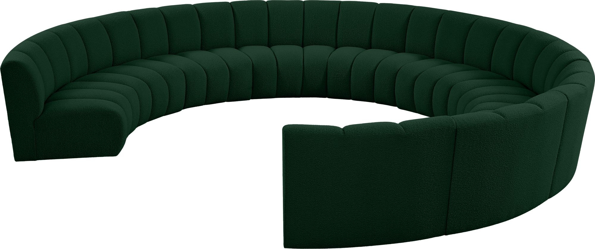 Infinity 183" 10-Piece Boucle Fabric Sectional Sofa