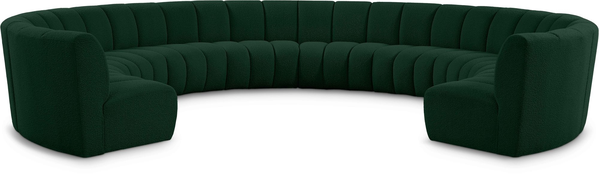 Infinity 183" 10-Piece Boucle Fabric Sectional Sofa
