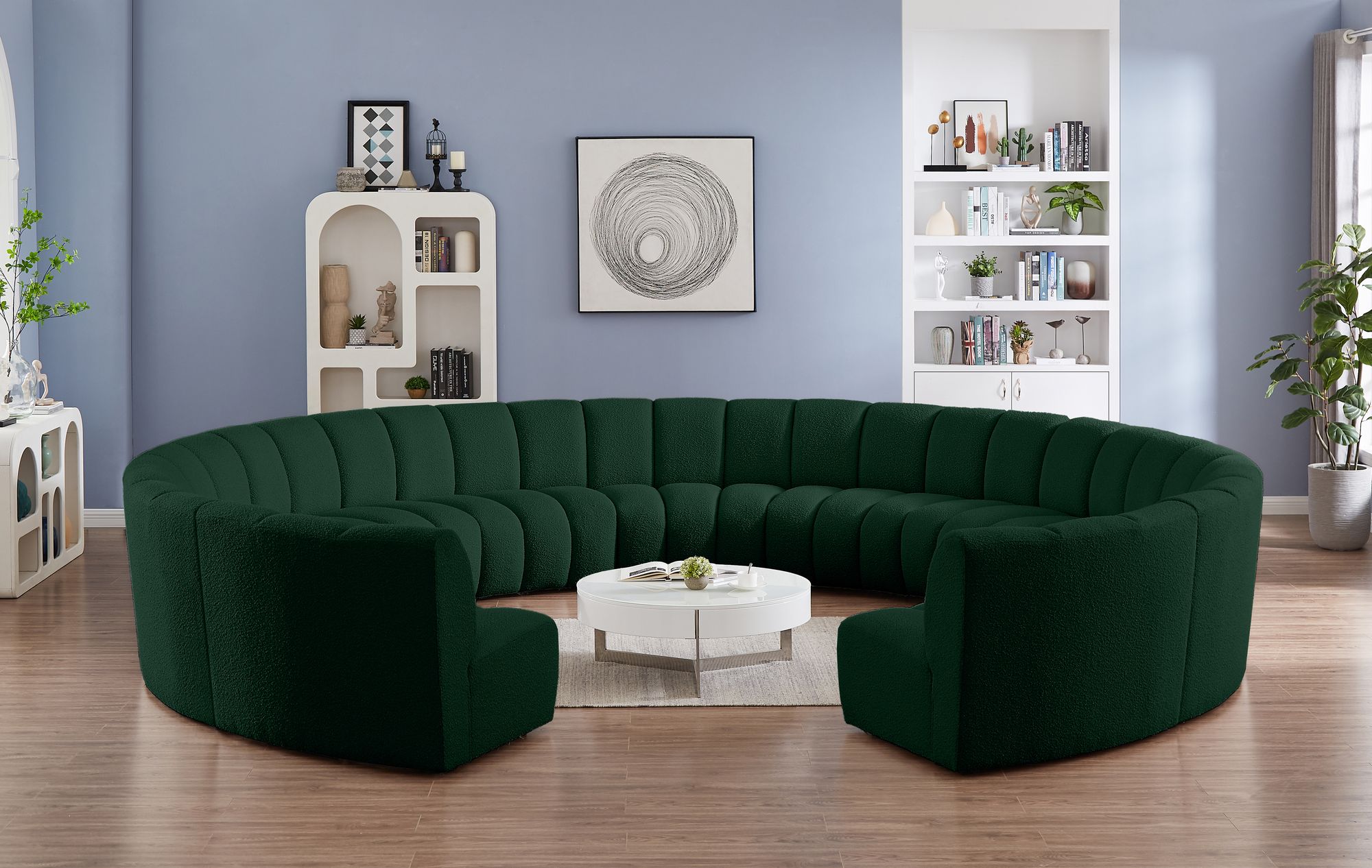 Infinity 183" 11-Piece Boucle Fabric Sectional